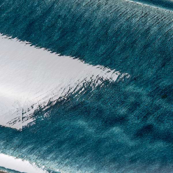 Lava Art Fluted Harbor Blue 6x36 3D Glossy Lava Stone Tile