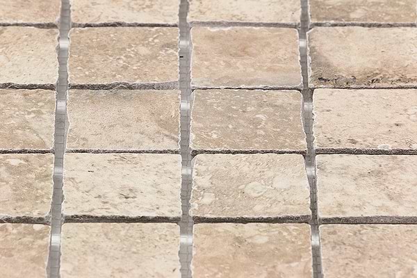 Seville Delfi Dark Beige 2x2 Travertine Look Matte Porcelain Mosaic Tile