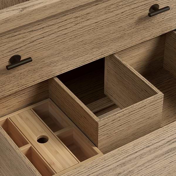 TileBar Studio Vanities Callum Natural Ash 36" Single Vanity without Top
