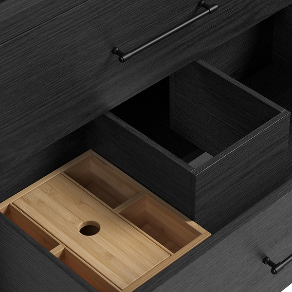 TileBar Studio Vanities Edison Ebony Oak 36" Single Vanity without Top