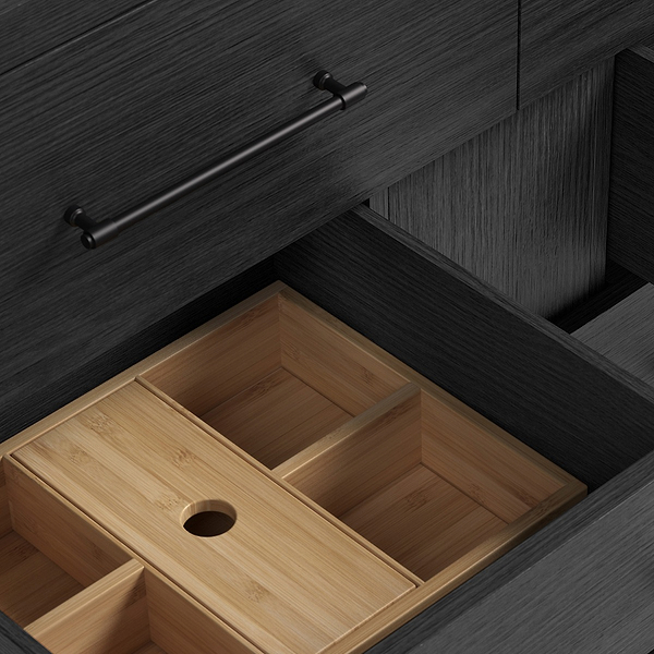 TileBar Studio Vanities Edison Ebony Oak 48" Single Vanity without Top