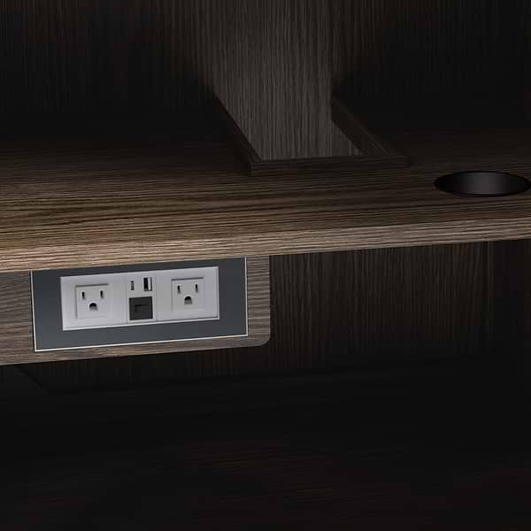 TileBar Studio Vanities Orville Espresso Oak 60" Double Vanity without Top