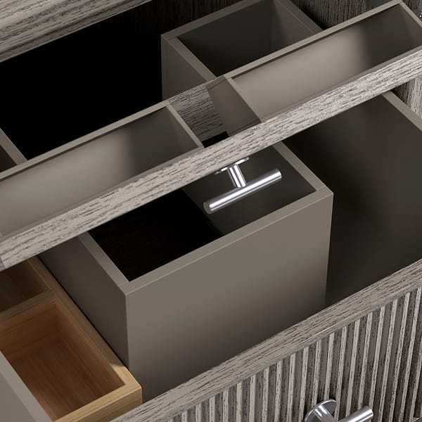 Rhett Steel Oak 24" Single Vanity without Top by TileBar Studio Vanities; image 8; in Style Ideas Classic, Modern, Transitional; released 2026; new, trends