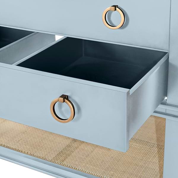 Sade Sky Blue 36" Single Vanity with Carrara Marble Top