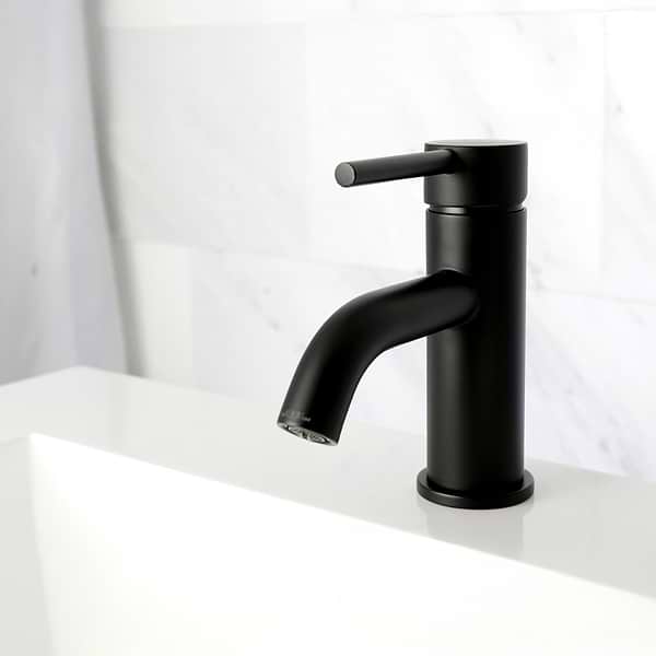 Lawrence Matte Black 2" Single Hole Bathroom Faucet With Pop Up Standard Drain