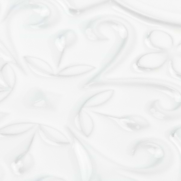 Byzantine Florid Arabesque Bianco Ceramic Wall Tile