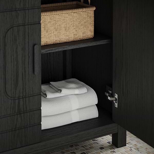 Emett Ebony Oak 36" Single Vanity without Top by TileBar Studio Vanities, View 9, open zoomed image