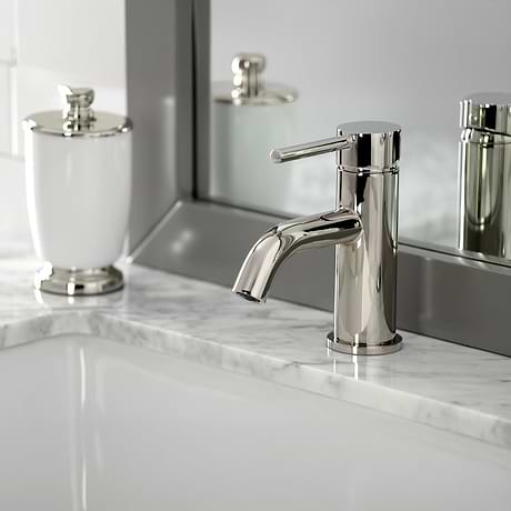 Lawrence Polished Nickel 2" Single Hole Bathroom Faucet With Pop Up Standard Drain