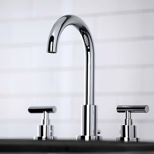 Astoria Polished Chrome 10" Widespread Bathroom Faucet With Pop Up Standard Drain