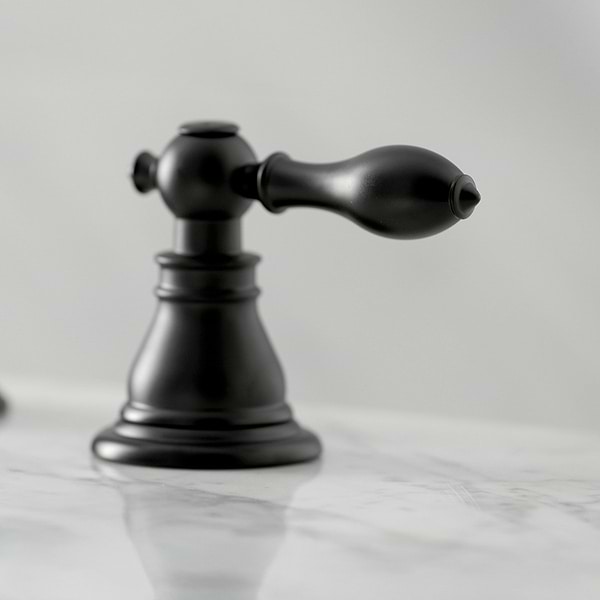 Greenpoint Matte Black 8" Widespread Bathroom Faucet With Pop Up Standard Drain