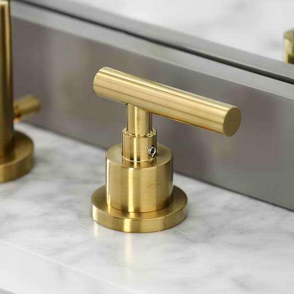 Astoria Brushed Brass 10" Widespread Bathroom Faucet With Pop Up Standard Drain