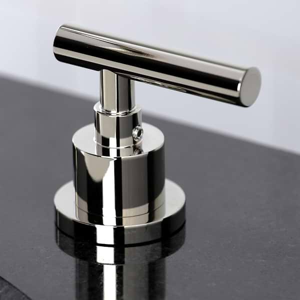 Astoria Polished Nickel 10" Widespread Bathroom Faucet With Pop Up Standard Drain