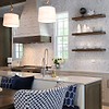 Imperial Carrara White Diamond Polished Textured Marble Mosaic; in White w/Gray Carrara; for Backsplash, Bathroom Wall, Kitchen Wall, Outdoor Wall, Shower Wall, Wall Tile; in Style Ideas Craftsman, Traditional