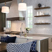 Imperial Carrara White Polished Textured Marble Mosaic Tile