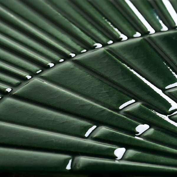 Stacy Garcia Radius Forest Green 6x6 3D Crackled Glossy Ceramic Tile