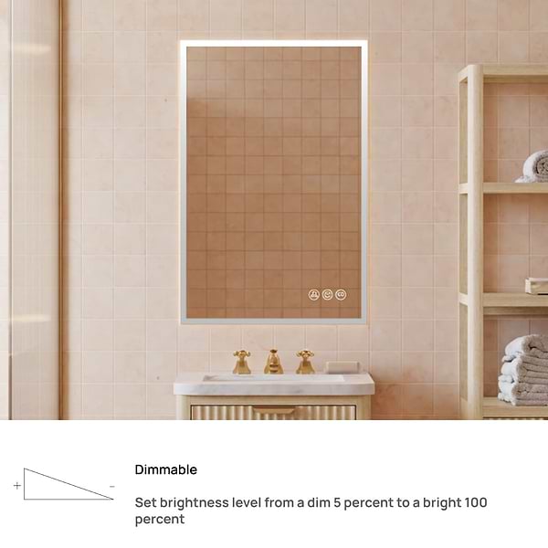 Rige 36x36" Square LED Mirror