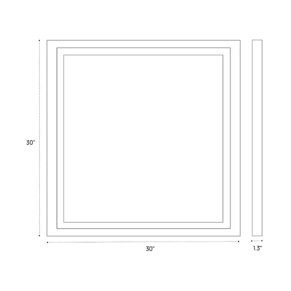 Estra Silver 30x30" Square LED Mirror in Silver, View 10, open zoomed image