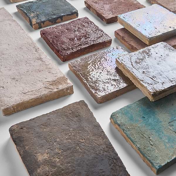 Opera Terracotta by Paula Purroy Canyon 6x6 Square Matte and Iridescent Terracotta Tile