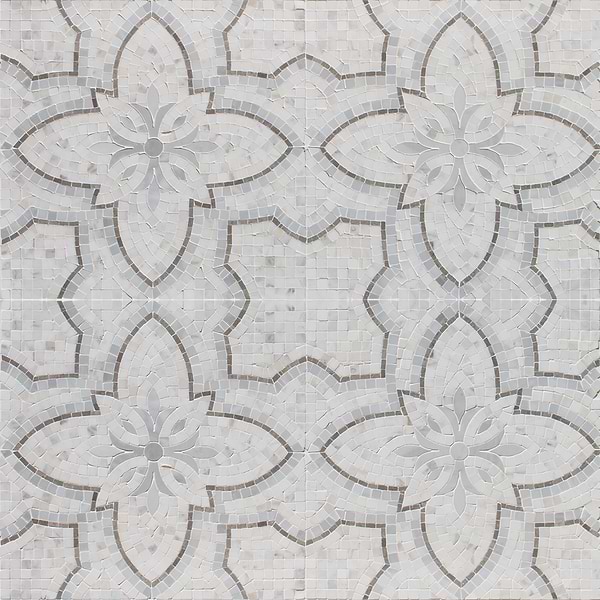 Primrose Bianco Grigio Marble Tile