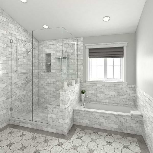 Botanical Sparrow Polished Marble Tile Mosaic