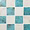 Greta Checkerboard Lagoon Blue and Seashell White 5x5 Glossy Textured Porcelain Tile