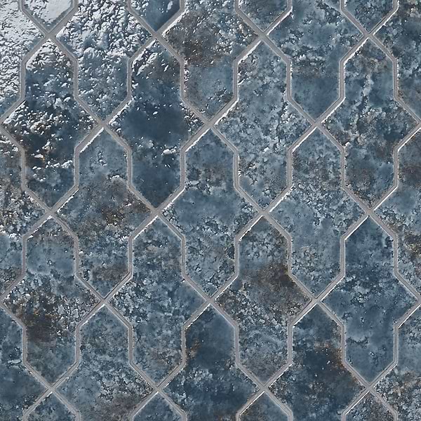 Greta Cruz Midnight Blue 5x8 Glossy Textured Porcelain Tile