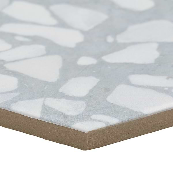 Terrazzo Hex Azulio Blue 9" Terrazzo Look Matte Porcelain Tile