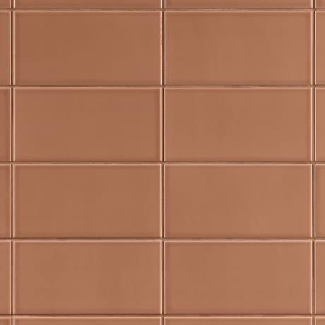 Stacy Garcia Maddox Terracotta Orange 4x8 Matte Ceramic Subway Tile
