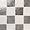 Greta Checkerboard Smoke Gray and Seashell White 5x5 Glossy Textured Porcelain Tile