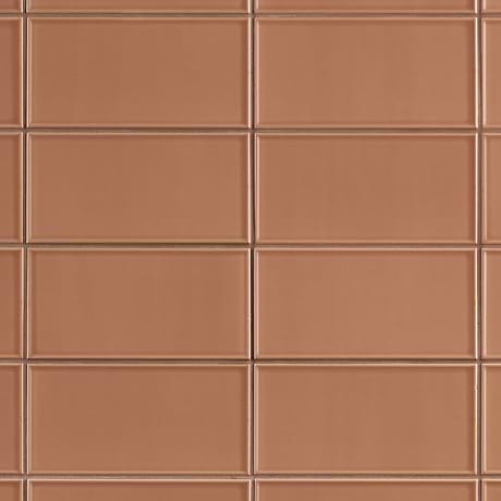 Stacy Garcia Maddox Frame Terracotta Orange 4x8 Matte Ceramic Subway Tile