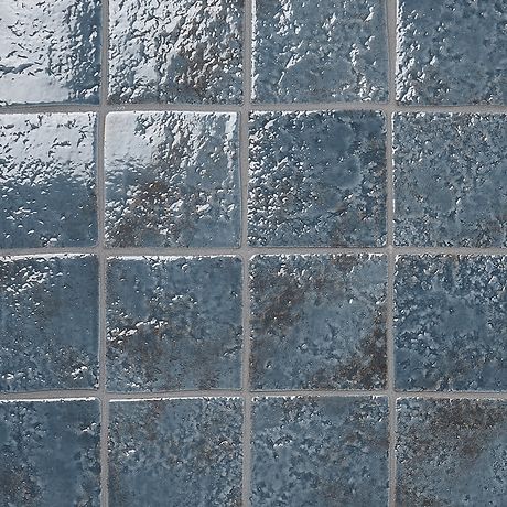 Greta Midnight Blue 5x5 Glossy Textured Porcelain Tile
