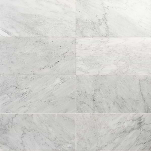 Sample of Asian Statuary 12x24 Polished Marble Tile [$11.55 per sq. ft.]