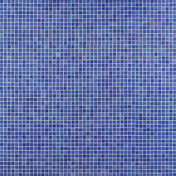 Sample-Swim Blue Lagoon 1x1 Glass Polished Mosaic Tile