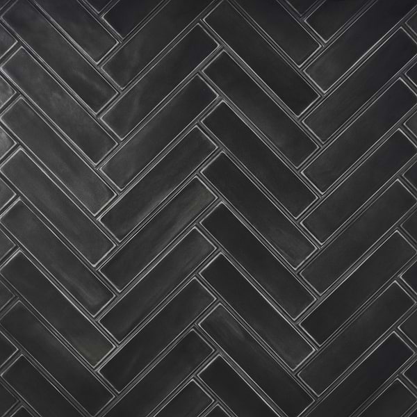 Stacy Garcia ArtBlock Nero Black 4x16 Matte Porcelain Tile
