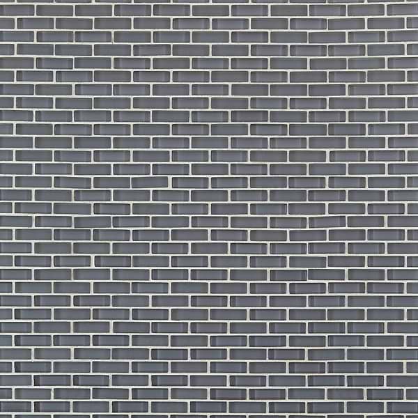 Disco-Loft Ash Gray 1/2x2 Brick Pattern Glass Polished Mosaic Tile