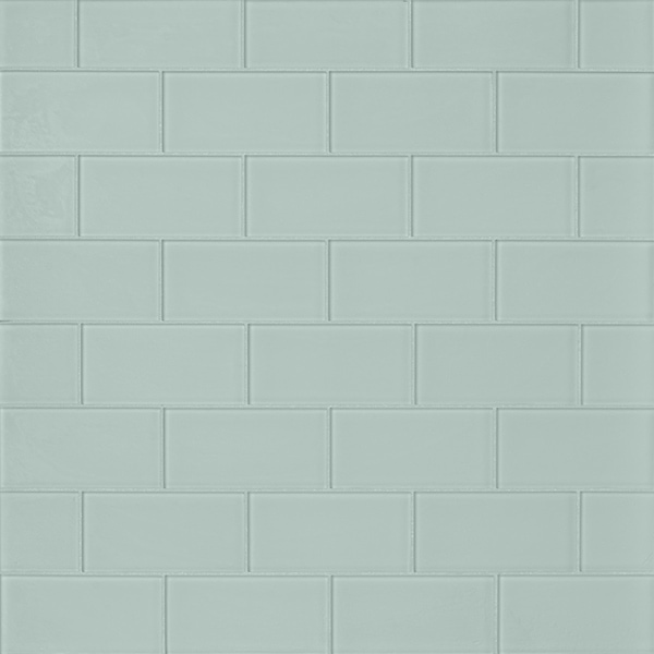 Loft Seafoam 3x6 Frosted Glass Subway Wall Tile 