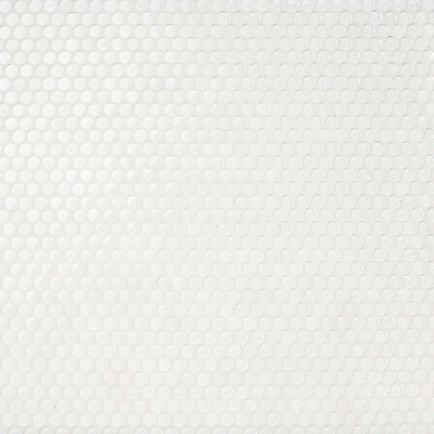 Loft Super White 3/4" Glass Penny Round Tile