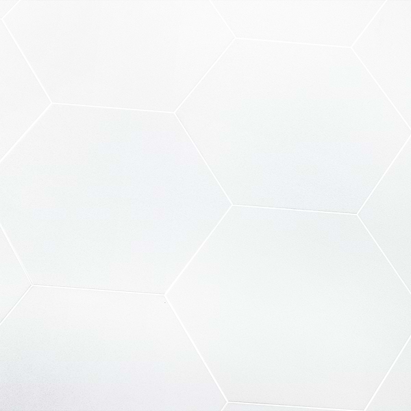 Simple White 10" Hexagon Crystallized Thassos Tile