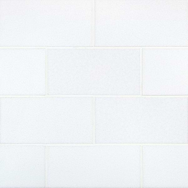Simple White 3x6 Crystallized Glass "Thassos" Tile