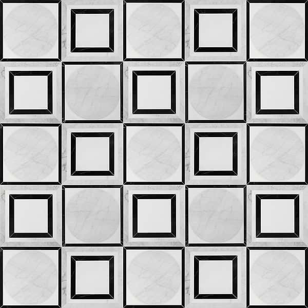 Cadre Ribera Polished Marble Mosaic Tile