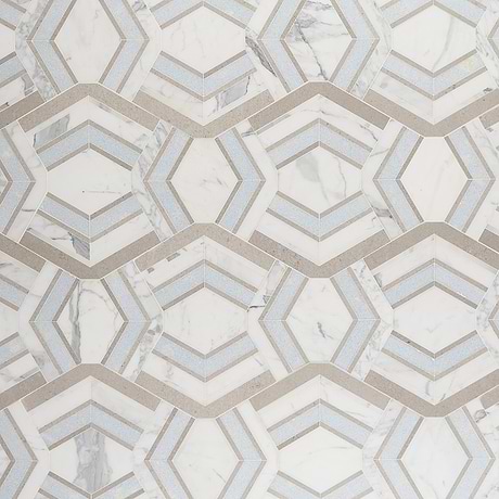 Waterjet Marble Tile for Backsplash,Kitchen Floor,Kitchen Wall,Bathroom Floor,Bathroom Wall,Shower Wall,Shower Floor,Outdoor Wall,Commercial Floor
