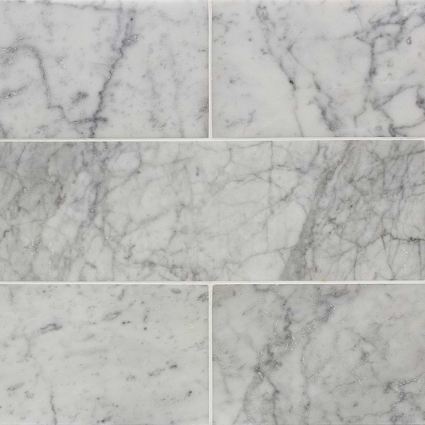 Zenith Carrara 6x18 Honed Marble Tile 