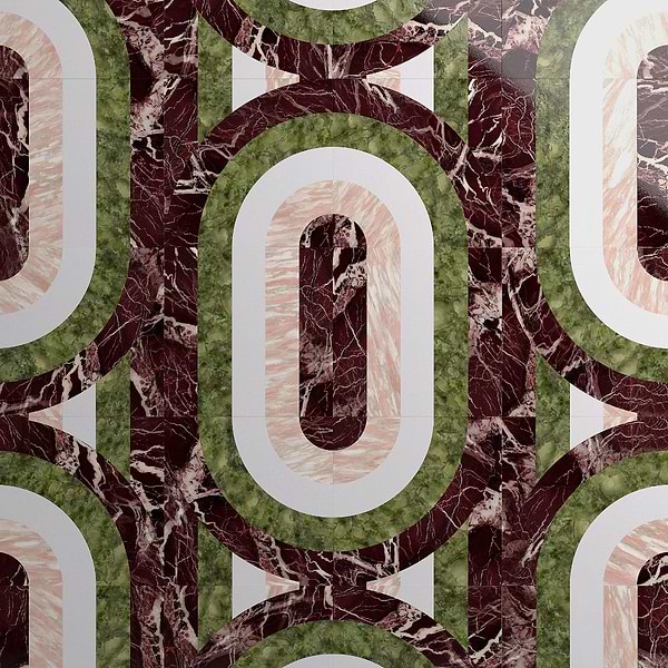 Arc Rainbow 12x12 Polished Marble By Elizabeth Sutton: Pattern 1