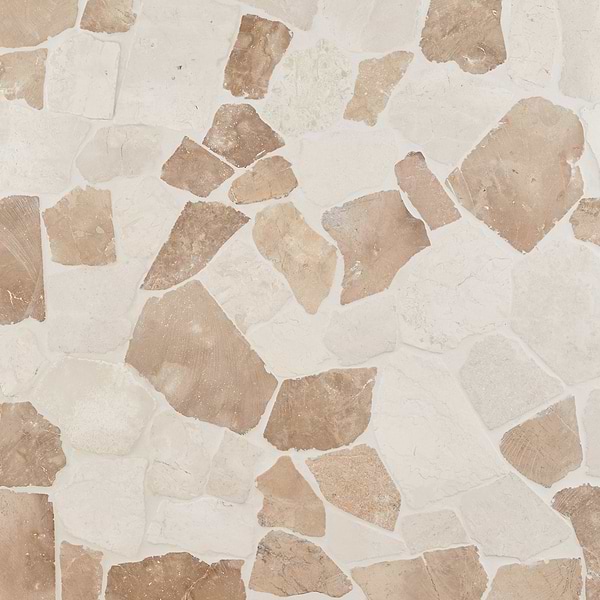 Nature Flagstone Jumbo Komodo Beige Honed Marble Mosaic Tile
