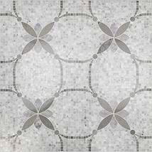 Botanical Sparrow Polished Marble Tile Mosaic