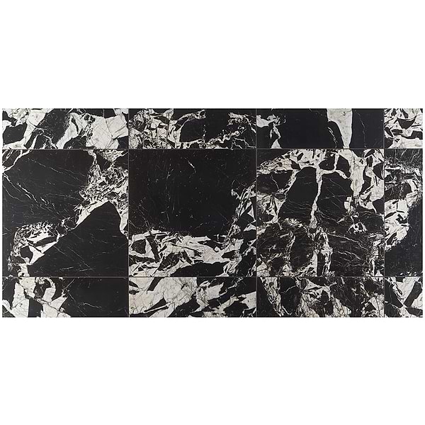 Valiant Black Antique 30x30 Polished Porcelain Tile