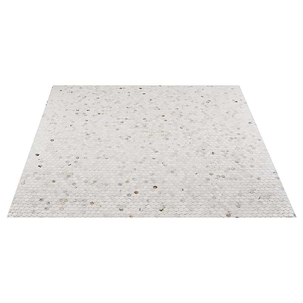 Alaska White 3/4" Penny Round Polished Mosaic Tile