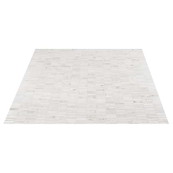 Alaska White Waterfall Polished Marble Bricks Mosaic Tile