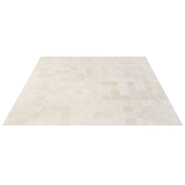 Crema Marfil Beige 3x3 Honed Marble Mosaic Tile