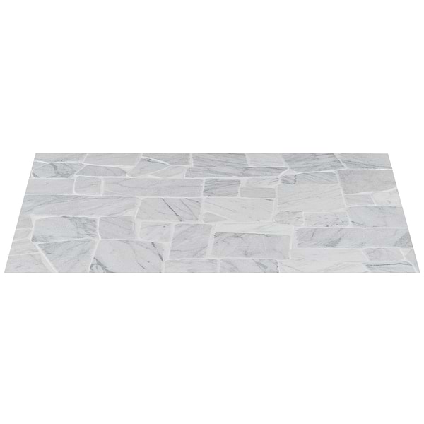 Nature Flagstone Jumbo Carrara Honed Marble Mosaic Tile